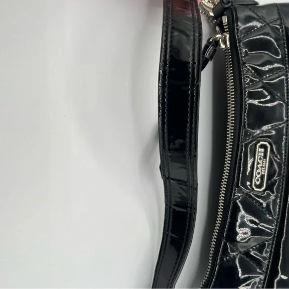 Coach Liquid Glass Poppy Bag in Black Quilted - 18671 - Picture 8 of 13